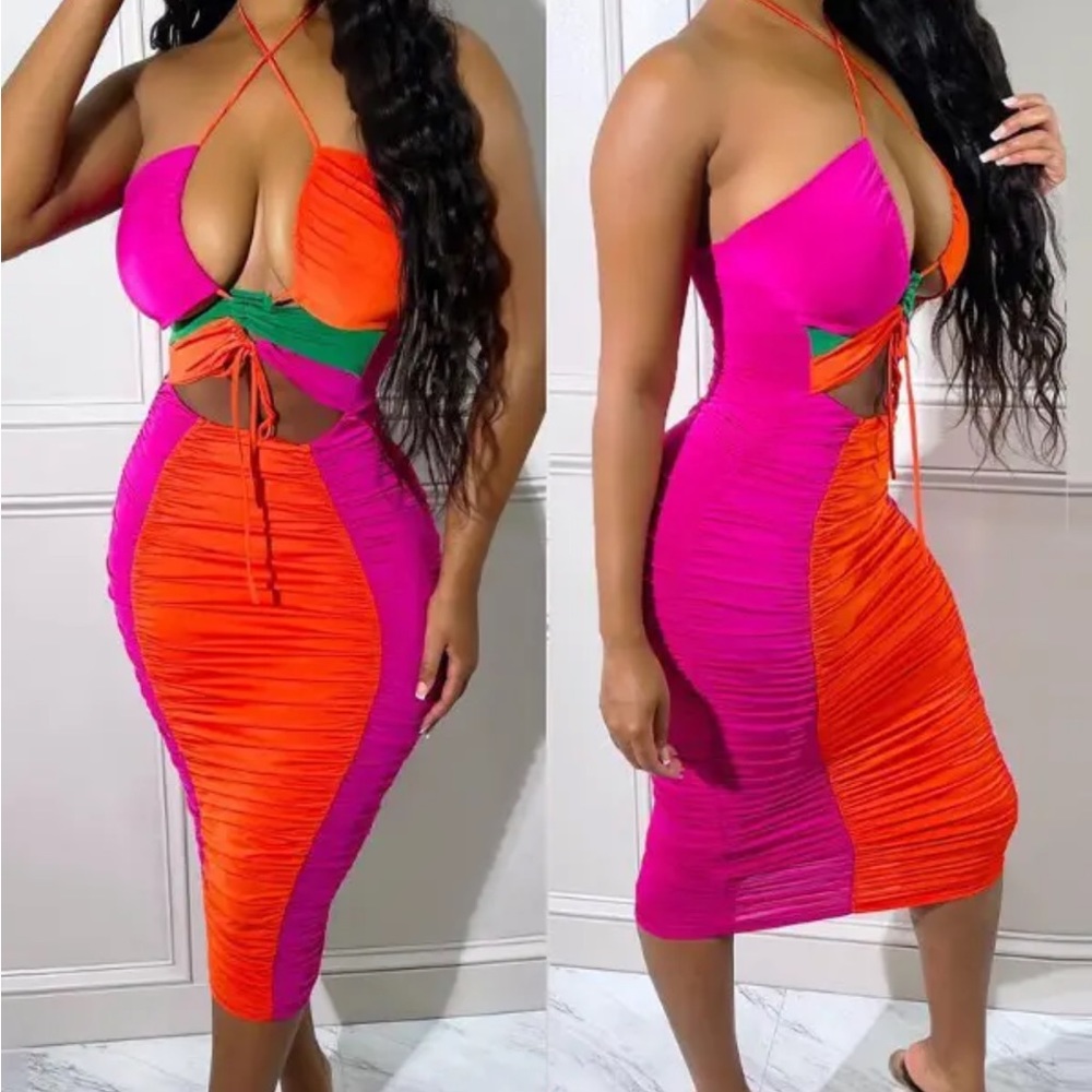 COLOR-BLOCK DRESS
